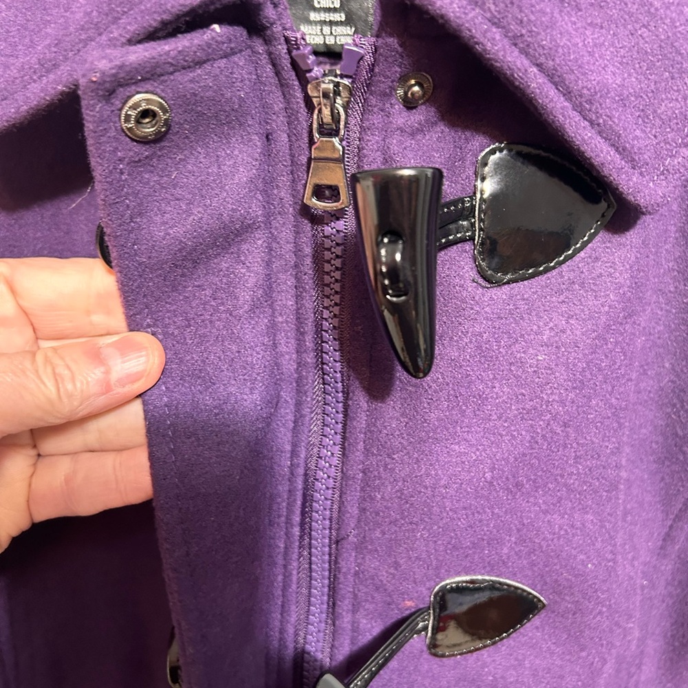 Ana purple Pea Coat size small - Picture 7 of 10